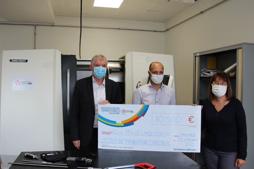 Sa fondation soutient les métiers de l’usinage : le groupe EDF finance la digitalisation de l’Ecole de Production