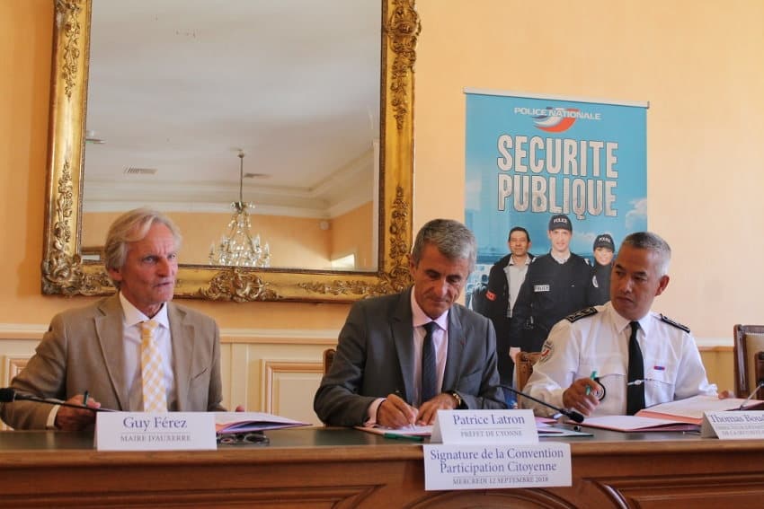 Sécurité : le 78ème  protocole de participation citoyenne a été validé à Auxerre