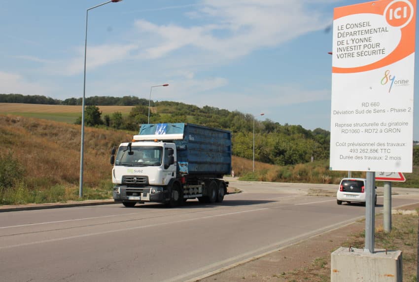 Le Département lance les travaux : le giratoire des RD 72/1060 au nord de Gron va se refaire une beauté !