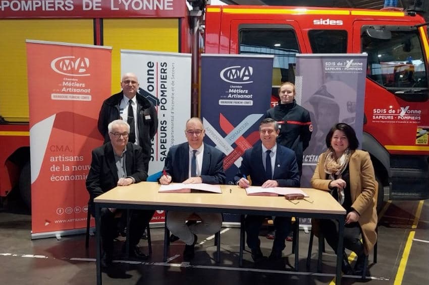 Un partenariat gagnant/gagnant : la Chambre de Métiers et de l’Artisanat BFC renforce ses liens avec le SDIS 89