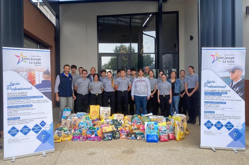 Le bien-être animal mobilise la classe CAP 1 Agent de sécurité : Saint-Joseph-La-Salle joue les bons samaritains !