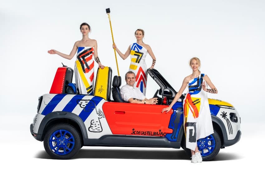 Pour ses 50 ans, la MEHARI de CITROEN fait sa révolution chromatique grâce à Jean-Charles de CASTELBAJAC
