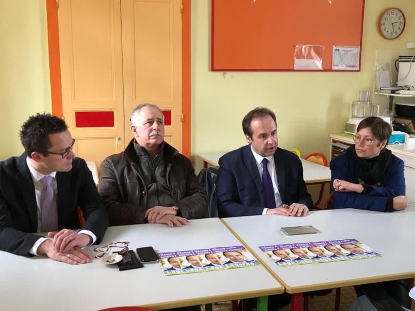 Européennes : la tête de liste de l’UDI, Jean-Christophe LAGARDE, face à la presse ce 26 avril à Auxerre…