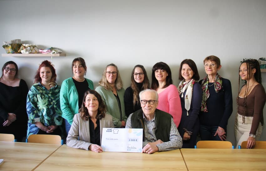 La Fondation GRDF verse un don de 3 000 euros à AMIDON 89 : un partenariat en toute logique, cousu de fil blanc !