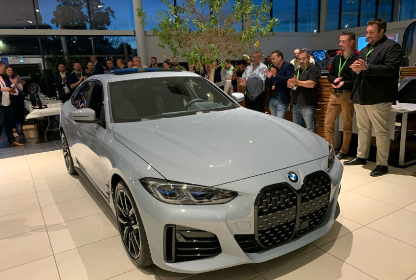 « Une invitée surprise s’est glissée dans la soirée « triple clubs » du réseau de recommandation DYNABUY organisée à la concession automobile PANEL à Auxerre : la nouvelle variante de la BMW Gran Coupé ! ».