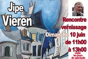 « Jusqu’au 24 juin, les œuvres picturales de Jipe VIEREN, créateur du « déformisme », pourront être admirées au sein du théâtre rural d’Etais la Sauvin… ».