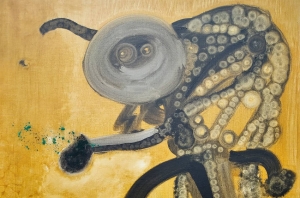 « Beaucoup se réjouissaient de la future présentation des œuvres chatoyantes et oniriques de LOL (Laurent NEVEU) à Gurgy en ce printemps très prometteur. Las, la présence persistante du coronavirus met donc un terme définitif à cette aération artistique salvatrice. Renvoyant d’ores et déjà l’artiste à sa programmation de 2022 et à son imaginaire comme en témoigne son ultime création, « Le Magicien »… ».