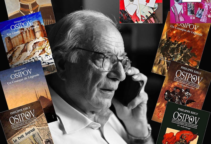 « Installé à Joigny, Philippe EHLY est un écrivain prolifique fourmillant d’idées. Le huitième volume de sa saga consacrée au cavalier cosaque Alexandre OSIPOV devrait paraître en décembre alors que les deux opus narrant les aventures du top model Charlotte séduisent déjà le lectorat féminin…avant une future trilogie en 2022 ! ».