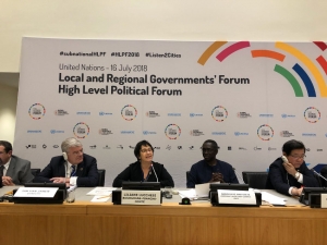 « La déclinaison de politiques publiques au service des objectifs de développement durable font de la région Bourgogne Franche-Comté un territoire exemplaire en la matière. Présente au Forum politique de Haut Niveau des Nations Unies à New-York, la conseillère régionale Liliane LUCCHESI a rappelé le poids des politiques régionales qui recherchent des solutions partagées. Elle a aussi affirmé que « le rôle des collectivités locales était incontournable auprès des États et des Nations Unies »… ».