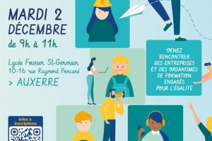 « Le 02 décembre à Auxerre, dans les locaux du lycée Fourier, la structure associative régionale FETE organisera son premier forum « Mix &amp; Match » à destination du public féminin en recherche d’un emploi ou d’une formation… ».